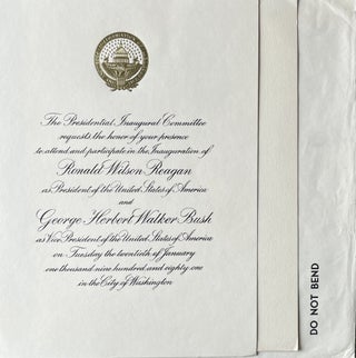 Item #216233 Invitation to President Ronald Wilson Reagan and Vice President George Herbert...