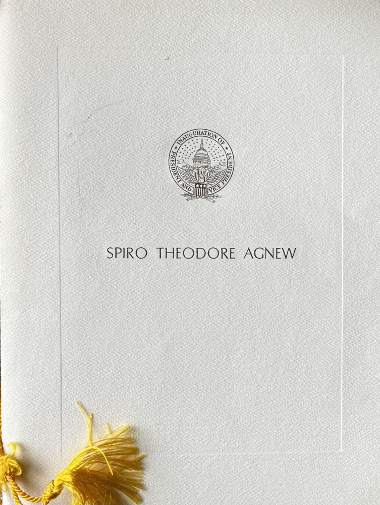 Item #216238 Booklet Commemorating the Inaugural Reception in Honor of The Vice President of the United States and Mrs. Agnew, January 18, 1973. The Vice President Inauguration Reception Committee.