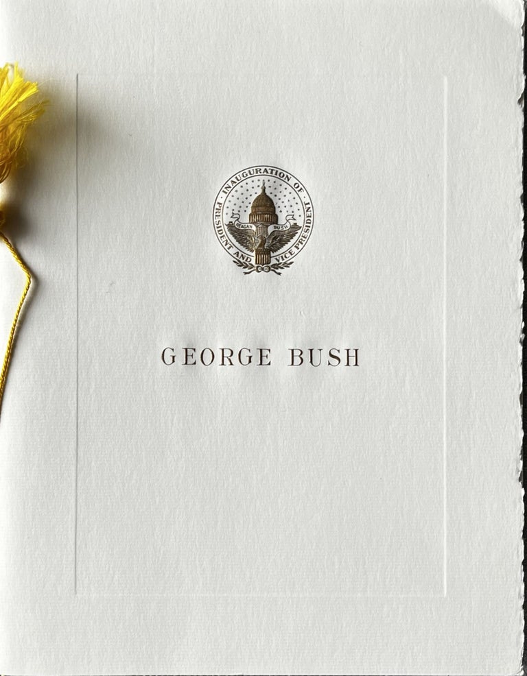 Item #216239 Booklet Commemorating the Inaugural Reception in Honor of George Bush The Vice President-Elect of the United States and Mrs. Bush, January 19, 1981. The Vice President Inauguration Reception Committee.