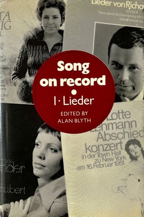 Item #2232825 Songs on record. Alan Blyth