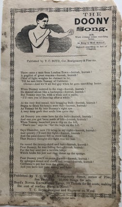 Item #300025 Late 19th Century Broadside: The Doony Song