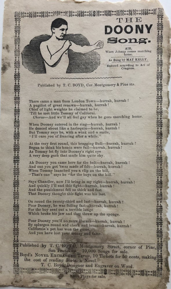 Item #300025 Late 19th Century Broadside: The Doony Song.