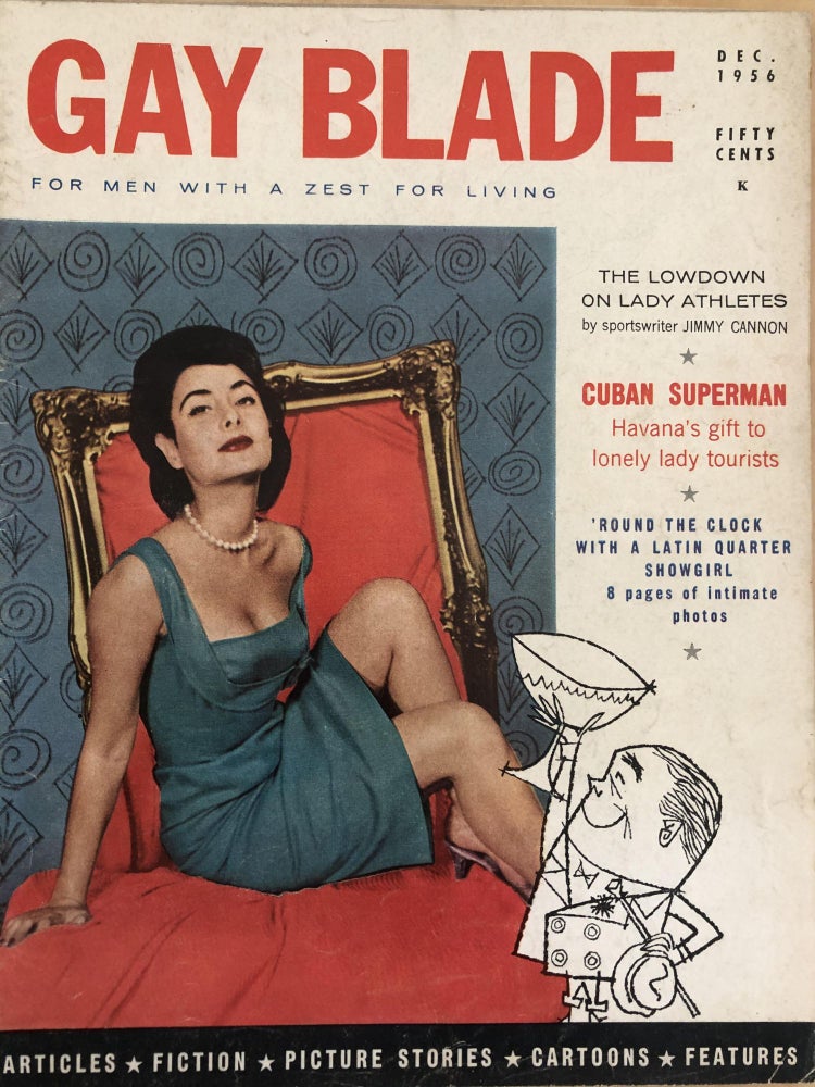 Item #300035 Gay Blade Magazine. Dec. 1956 Vol. 1 No. 1.
