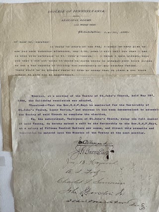A Grouping of Early 20th Century Ephemera Items from St. John's Episcopal Church in Lower Merion, PA