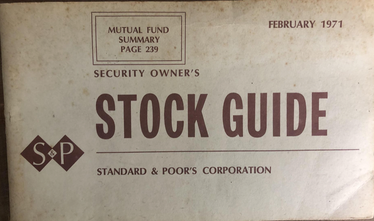 Item #300402 Security Owner's Stock Guide, Feb., 1971. Standard, Poor's Corp.