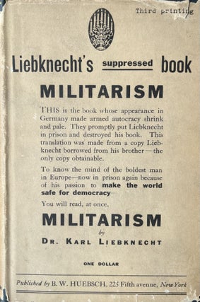 Item #300436 Militarism. Dr. Karl Liebknecht