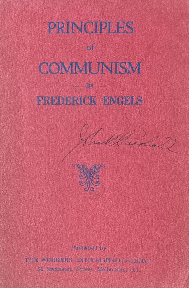 Item #300446 Principles of Communism. Frederick Engels.