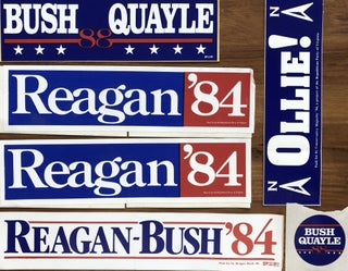 Item #300740 A Grouping of Reagan Bush Quayle 80s Campaign Bumper Stickers