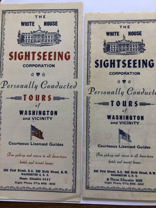 Item #300980 White House Sightseeing Brochures. Vintage color travel brochure