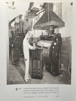 Fifteen [15] Depression-Era Photos of Radios, Radio Components, Radio Product Demonstrations and Office Workers