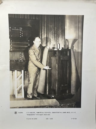Fifteen [15] Depression-Era Photos of Radios, Radio Components, Radio Product Demonstrations and Office Workers