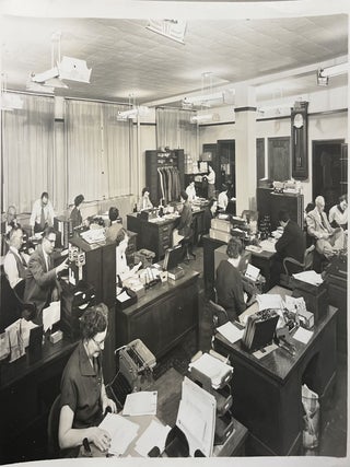 Fifteen [15] Depression-Era Photos of Radios, Radio Components, Radio Product Demonstrations and Office Workers