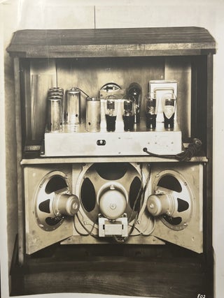 Fifteen [15] Depression-Era Photos of Radios, Radio Components, Radio Product Demonstrations and Office Workers