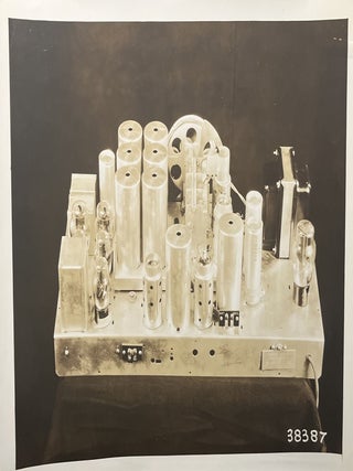 Fifteen [15] Depression-Era Photos of Radios, Radio Components, Radio Product Demonstrations and Office Workers