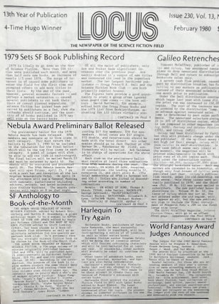 Item #314270 Locus The Newspaper of the Science Fiction Field; Issue 230, Vol. 13, No. 2, Feb.,...
