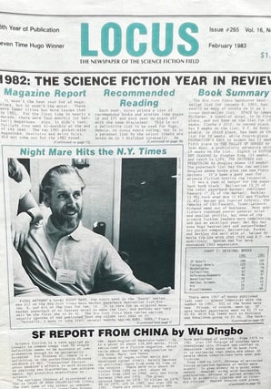Item #314275 Locus The Newspaper of the Science Fiction Field; Issue 265, Vol. 16, No. 2, Feb.,...