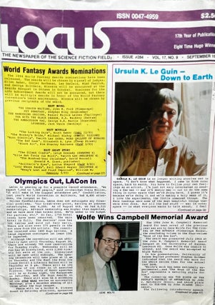 Item #314289 Locus The Newspaper of the Science Fiction Field; Issue 284, Vol. 17, No. 9, Sept.,...