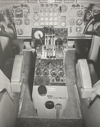 Item #3162418 Circa 1980s Glossy Black and White Press Photo of a Convair Jet Cockpit. General...
