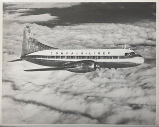Item #3162420 Circa 1950 Glossy Black and White Press Photo of a Convair CV-240 Jet. General...