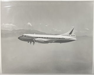 Item #3162424 Circa 1960 Glossy Black and White Press Photo of a Convair 600 Jet in Flight....