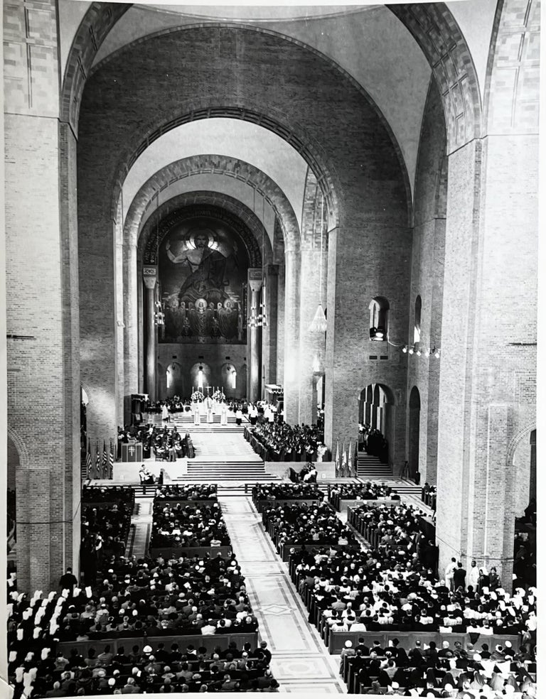 Item #318238 Mid-1960s Glossy Black and White Photo of the Interior of the National Cathedral of the Basilica of the National Shrine of the Immaculate Conception in Washington, D.C.
