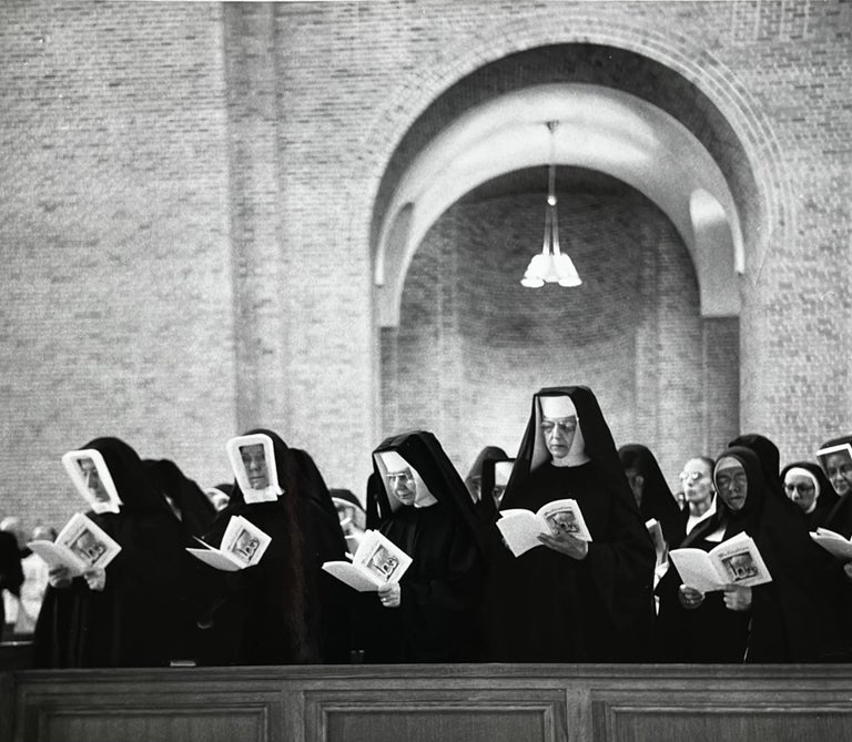 Item #318241 Mid-1960s Glossy Black and White Photo of a Group of Nuns at the Basilica of the National Shrine of the Immaculate Conception in Washington, D.C.