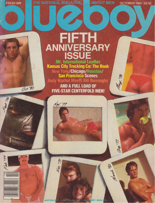Item #3202405 Blueboy Fifth Anniversary, Volume 48, October 1980. Dean Drury