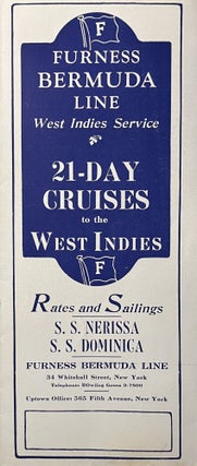 Item #3262412 Furness Bermuda Line West Indies Service 21 Day Cruises to the West Indies. Furness...