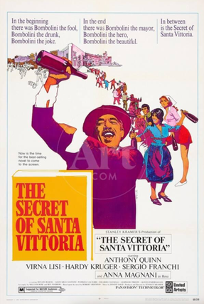 Item #3282401 The Secret of Santa Vittoria One Sheet Movie Poster. Director Stanley Kramer,...