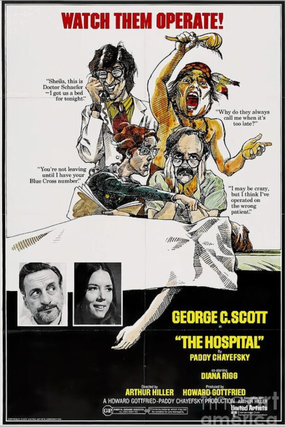 Item #3282402 The Hospital One Sheet Movie Poster. Director Arthur Hiller, Screenplay Paddy...