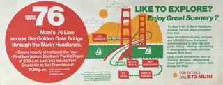 Item #333234 C 1985 San Francisco Bay-Area Transit Advertisement for The Muni 76 Line. San...