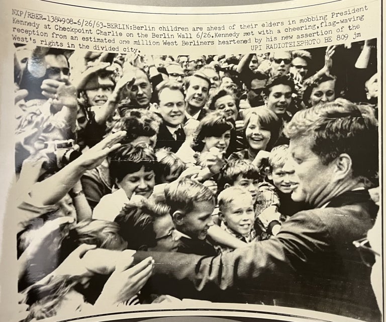 Item #39240 A Grouping of Five [5] United Press International Telephoto Press Photographs of President John F. Kennedy on His Historic Trip June, 1963 to Berlin