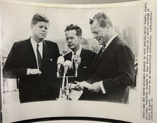 A Grouping of Five [5] United Press International Telephoto Press Photographs of President John F. Kennedy on His Historic Trip June, 1963 to Berlin