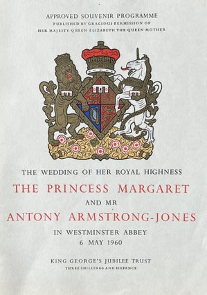 Item #405240 The Wedding of Her Royal Highness The Princess Margaret and Mr Antony...