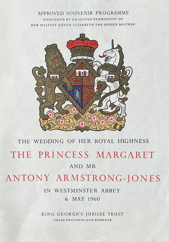 Item #405240 The Wedding of Her Royal Highness The Princess Margaret and Mr Antony Armstrong-Jones in Westminster Abbey 6 May 1960