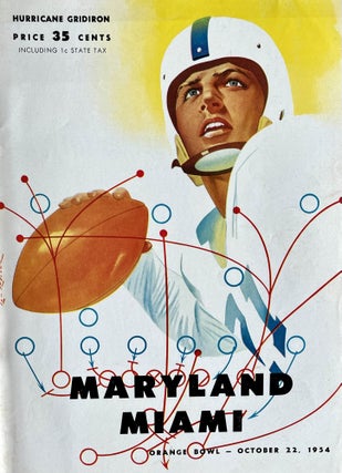 Item #407238 Program for Maryland vs. Miami Football,Ê October 22. 1954. Hurricane Gridiron Club