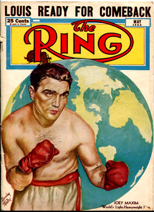 Item #407240 The Ring, May, 1950, Vol. XXIX, No. 4. Nat Fleischer