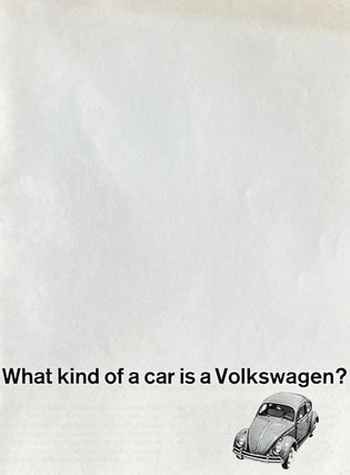 Item #407281 "What kind of car is a Volkswagen?" [Vintage Car Brochure