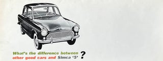 Item #407288 What's the difference between other good cars and Simca "5"? [Vintage Car Brochure