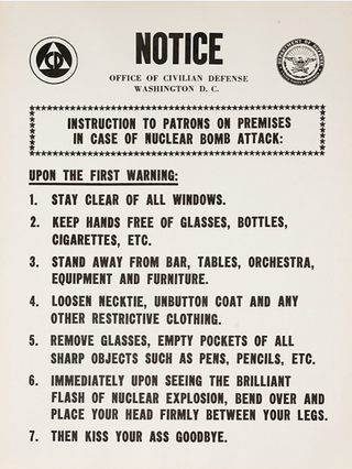 Item #416234 Parody Poster of U.S. Civil Defense Notice