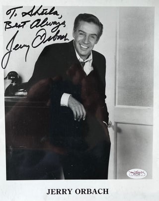 Item #416254 Signed and Inscribed Jerry Orbach Black and White Publicity Photo