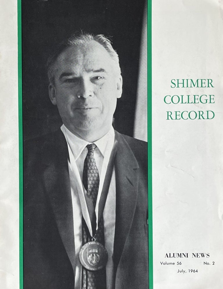 Item #416255 Shimer College Record Alumni News, Vol. 56, No. 2, July, 1964. Grace Reynolds Watson.