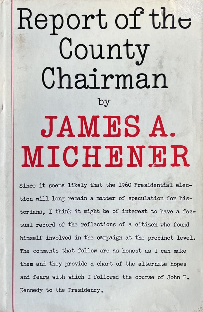 Item #420250 Report of the County Chairman. James Michener.