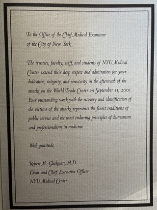 Dialogues A Tribute To September 11, 2001 Inaugural Edition, Fall 2002