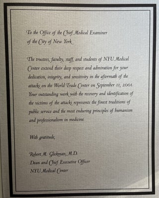 Dialogues A Tribute To September 11, 2001 Inaugural Edition, Fall 2002