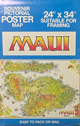 Souvenir Pictorial Poster Map of Maui, Hawai'i