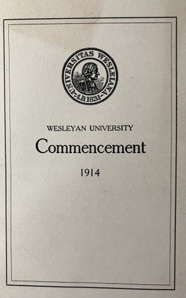 Item #500013 Wesleyan College 1913 Commencement Program