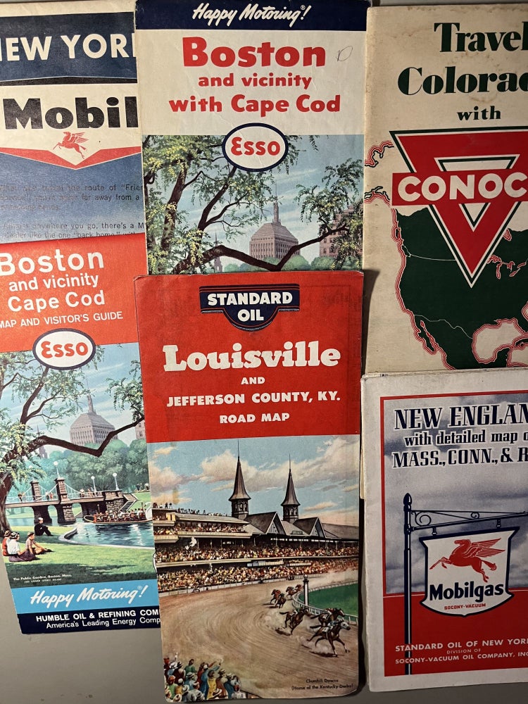 Item #500014 Grouping of Six [6] Mid-Century Automobile Maps from the New England and Middle Atlantic States