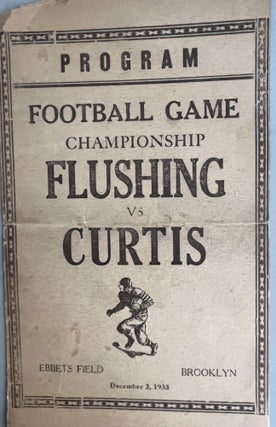 Item #500214 Depression Era High School Football Program: Flushing [N.Y.C] v Curtis [N.Y.C] at...