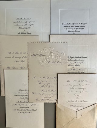 Item #500234 A Grouping of Six Late 19th and Early 20th Century Wedding Invitations